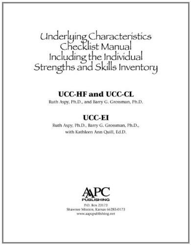 Underlying Characteristics Checklists Ucc User Manual
