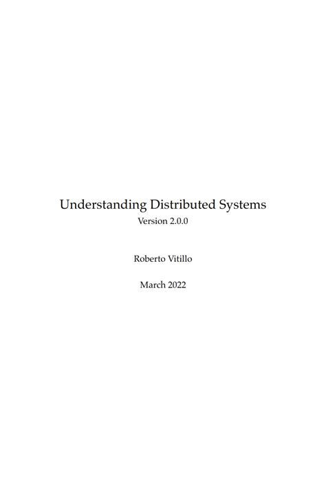 Understanding Distributed Systems, 2nd Edition, Paperback