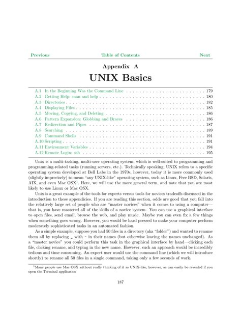 Unix Fundamentals: Unix Basics