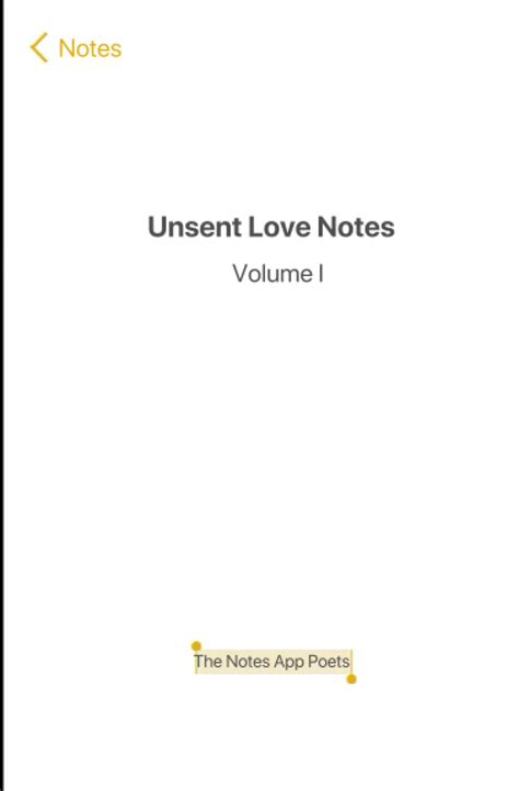 Unsent Love Notes