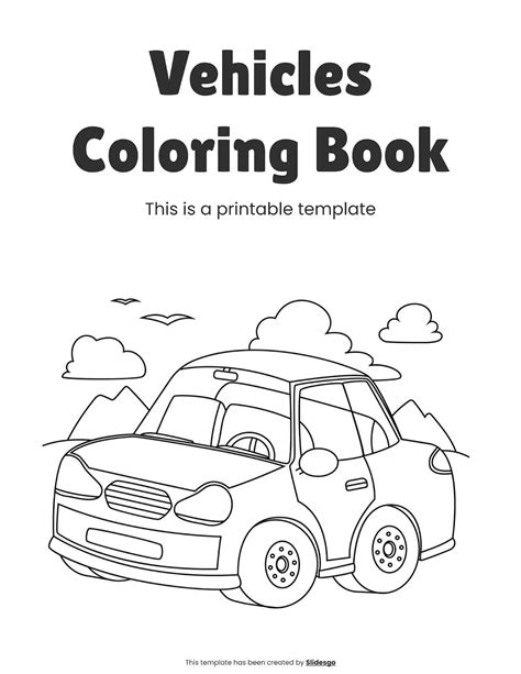 Vehicles: Coloring Book