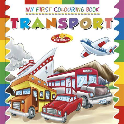 Vehicles Transport Coloring Book