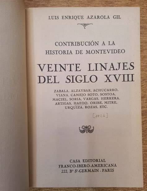 Veinte Linajes del Siglo XVIII