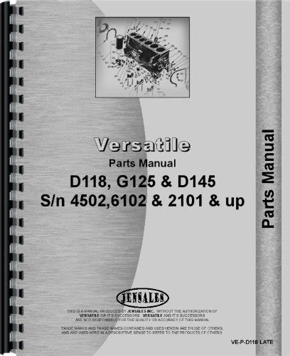 Versatile G125 Parts Manual