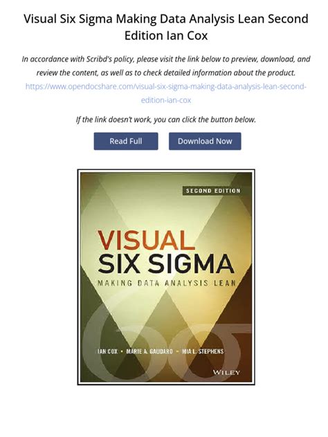 Visual Six Sigma: Making Data Analysis Lean