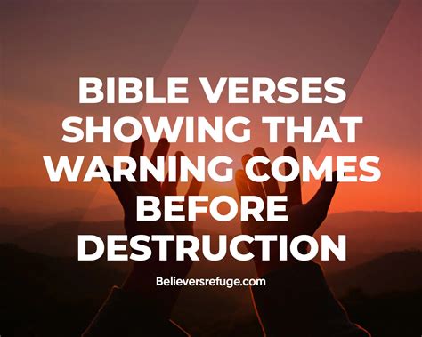Warning Comes Before Destruction