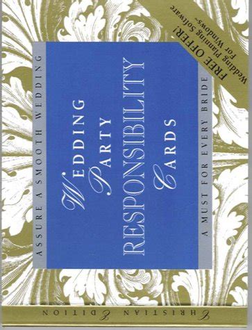 Wedding Party Responsibility Cards