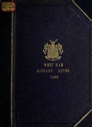 West Ham Library Notes; 1