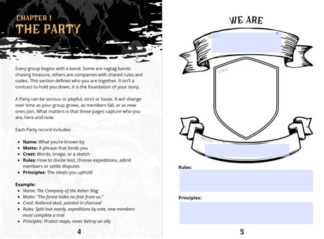 West Marches Party Ledger