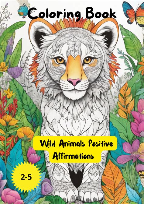 Wild Animals Positive Affirmations Coloring Book