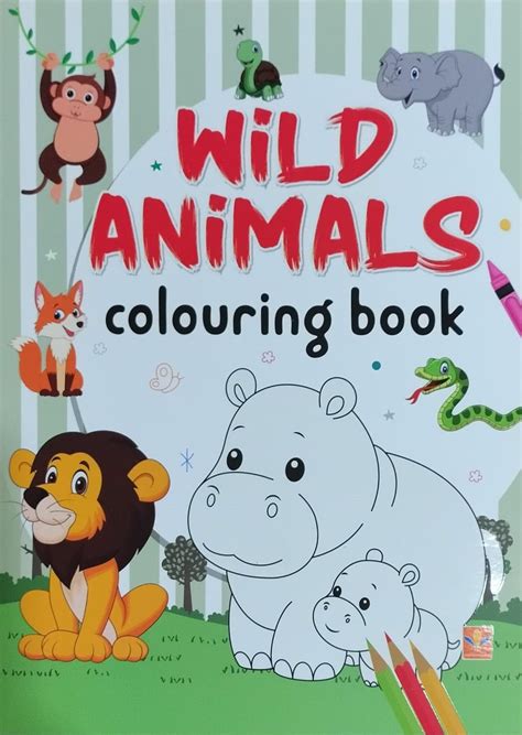 Wild Animals and More Colouring Book
