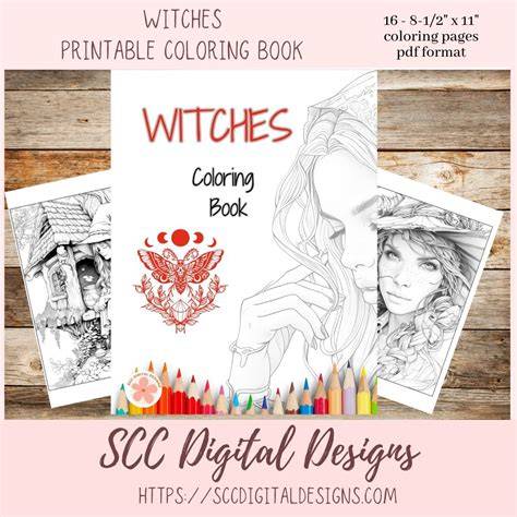 Witches Coloring Book