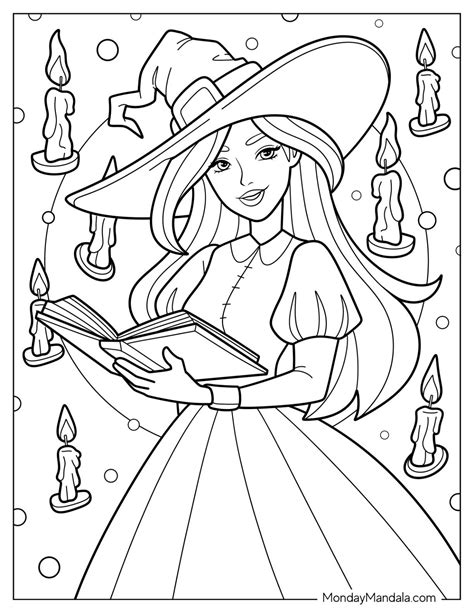 Witches Coloring Pages