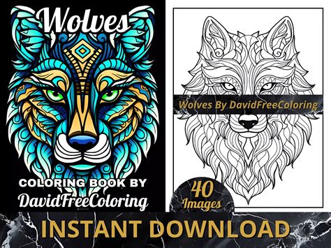 Wolves: Coloring Book