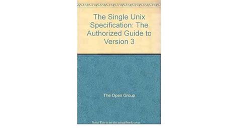 X/OPEN Single Unix Specification