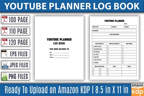 Youtube Planner: Log Book