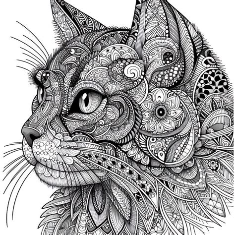 Zen Tangle Coloring - CATS: Coloring Book