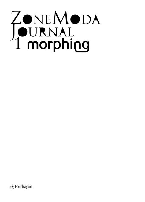 ZoneModa Journal 1. Morphing