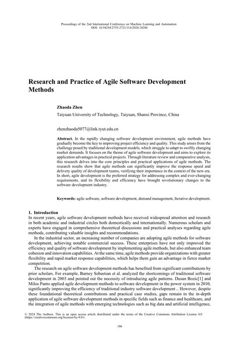 agile software development methods and practices
