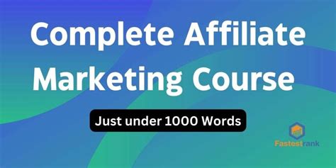 complete Affiliate Marketing Course 2023