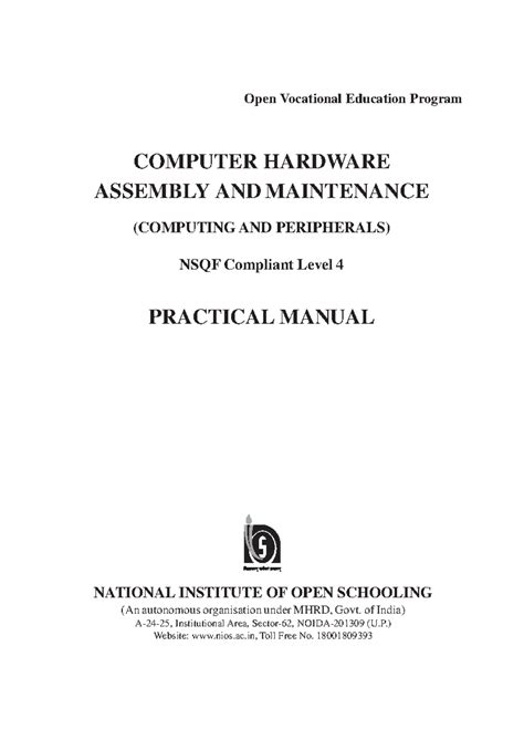 computer assembly and maintenance of practical tutorials
