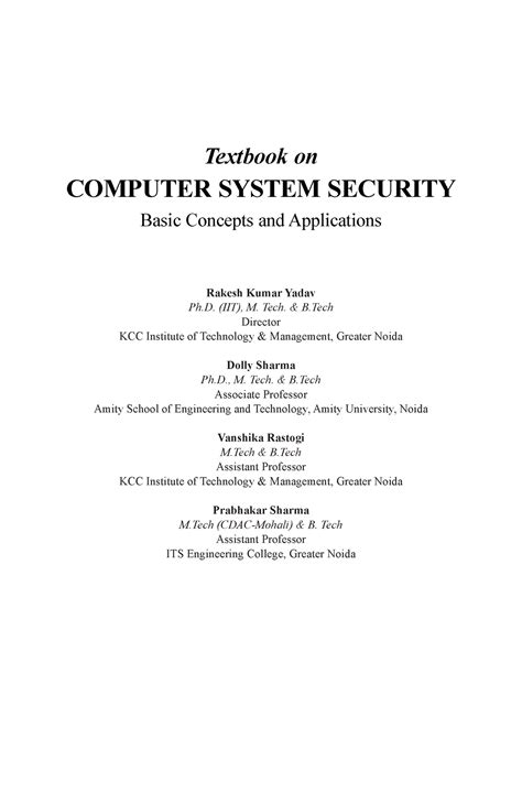 computer system security Experimental Course
