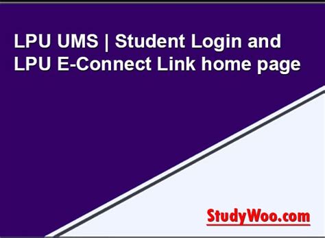 Https Ums Lpu In Econnect