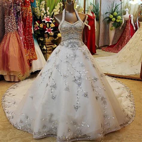 Huge Beaded Ball Gown Wedding Dresses