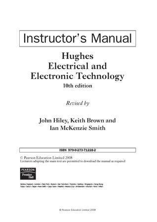 Full Download Hughes Electrical And Electronic Technology Solutions Manual 