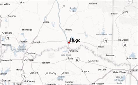 Hugo oklahoma map