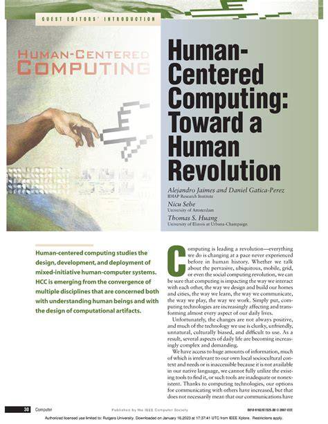 human centered computing human factors and ergonom