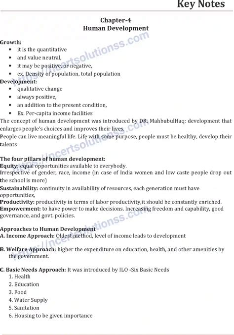 Human Development Class 12 Notes