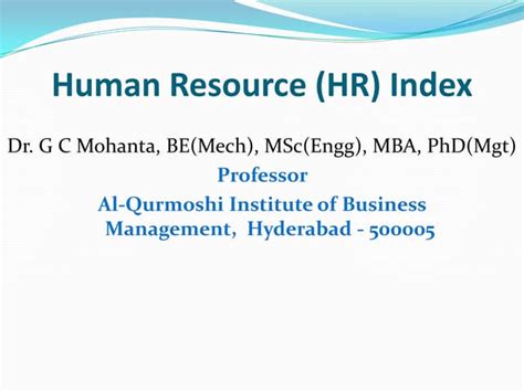 Human Resource Index
