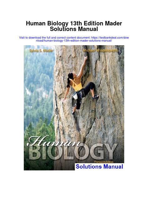 Read Online Human Biology Mader 13Th Edition Ebook 
