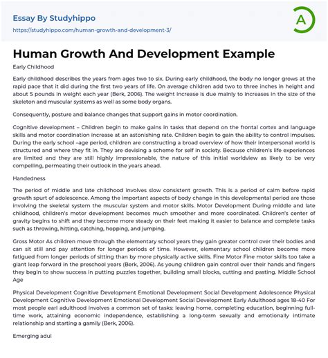 Download Human Growth And Development Topics For Papers 
