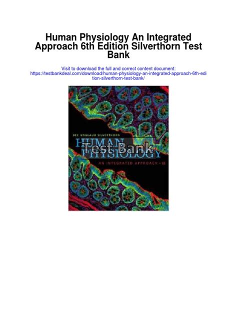 Read Human Physiology Silverthorn 6E Testbank Beyard 