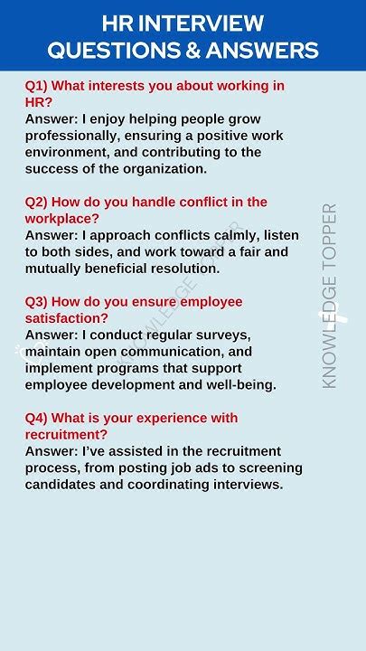 Read Human Resource Interview Questions And Answers 