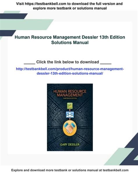 Read Online Human Resource Management Dessler 13Th Edition 