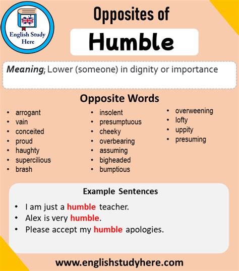 Humble Antonym
