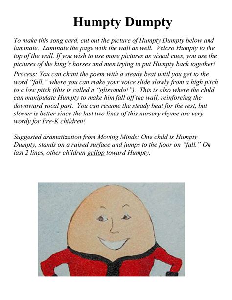 Humpty Dumpty Poem Analysis Humpty Dumpty Poem Printable - Humpty Dumpty Poem Printable