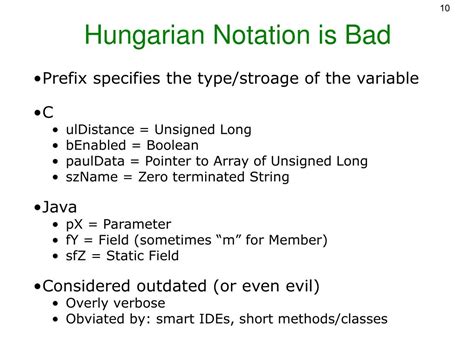 hungarian notation bad