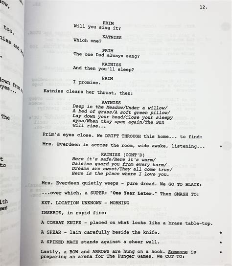 Read Hunger Games Screenplay Script 