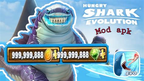 Hungry shark evo LATEST Mod apk UNLIMITED COINS AND GEMS YouTube