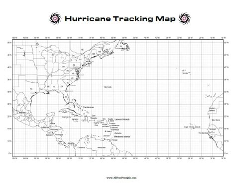 Hurricane Tracking Worksheet   Hurricane Tracking Map With Answer Keys For Five - Hurricane Tracking Worksheet
