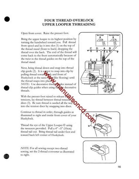 Read Huskylock Threading Guide 936 