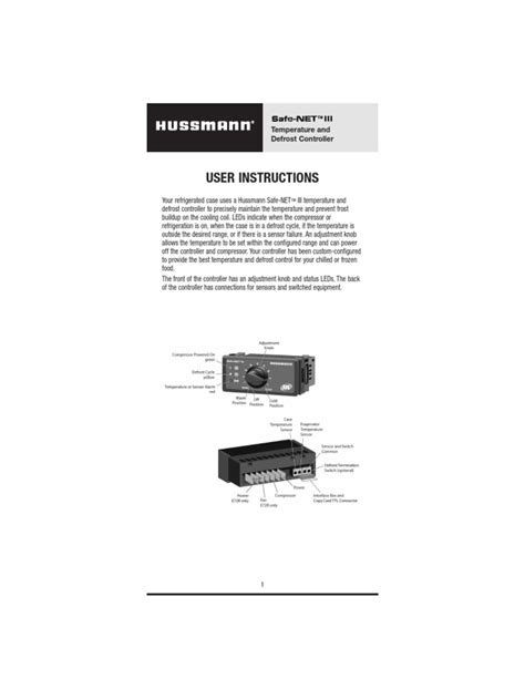 Download Hussman Coolers User Guide 