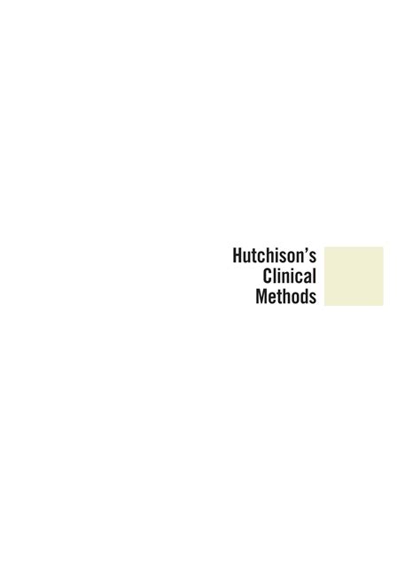 hutchison clinical methods 23rd edition pdf free download