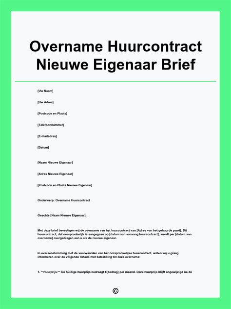 huurcontract overname
