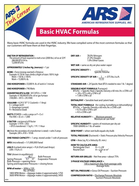 Download Hvac Formula Cheat Sheet 