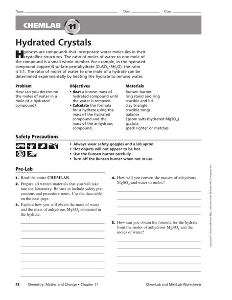 Full Download Hydrated Crystal Lab Answers 
